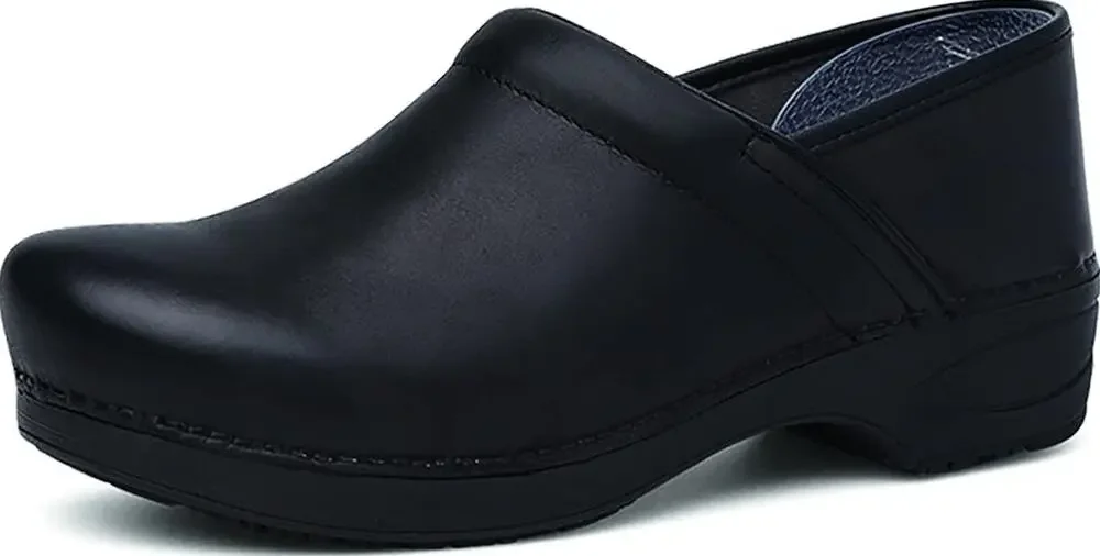 Dansko XP 2.0 Leather Clogs Shock Absorption Padded Collar Leather Black 6